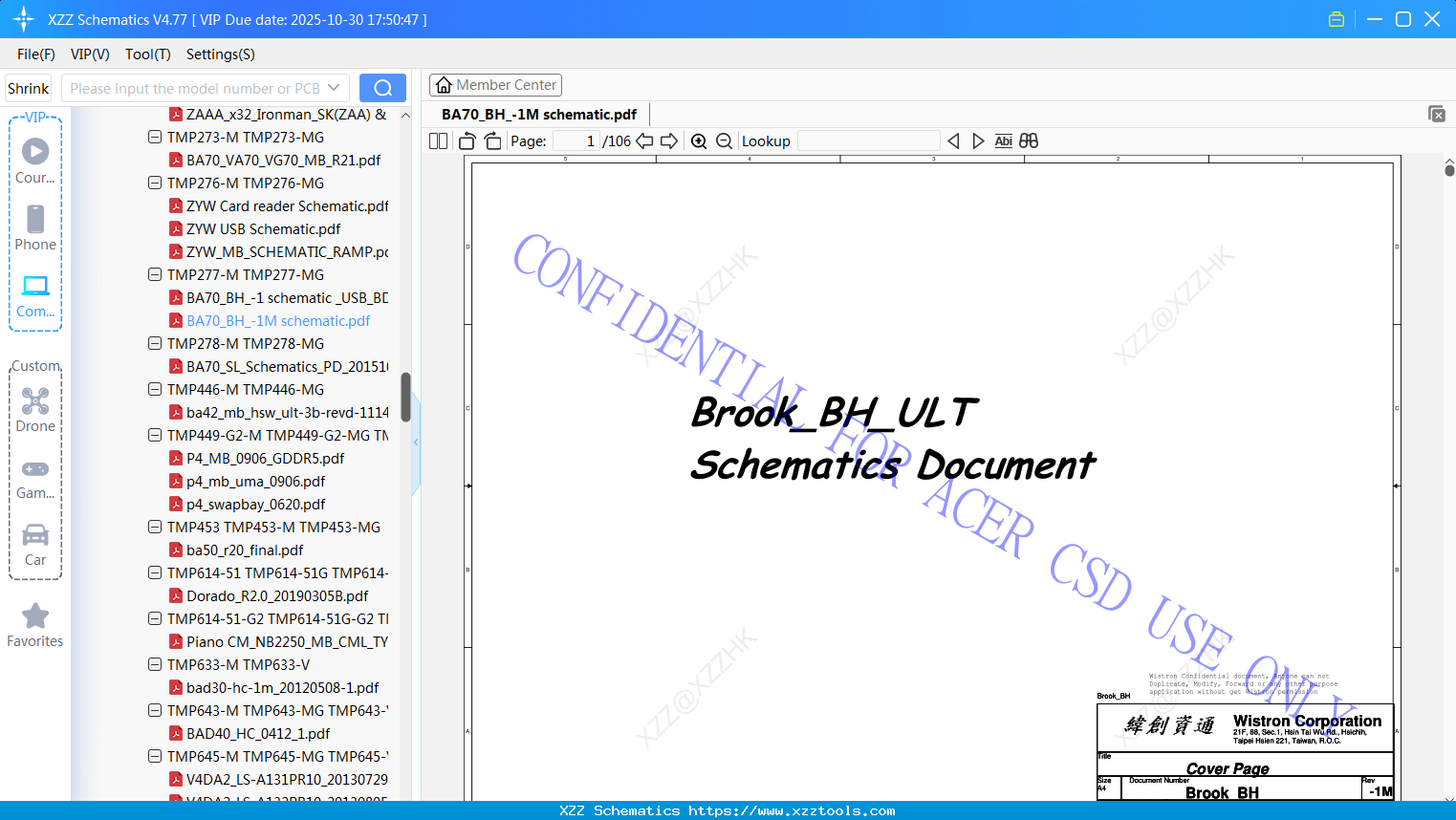 Laptop ACER BA70_BH_-1M Schematic